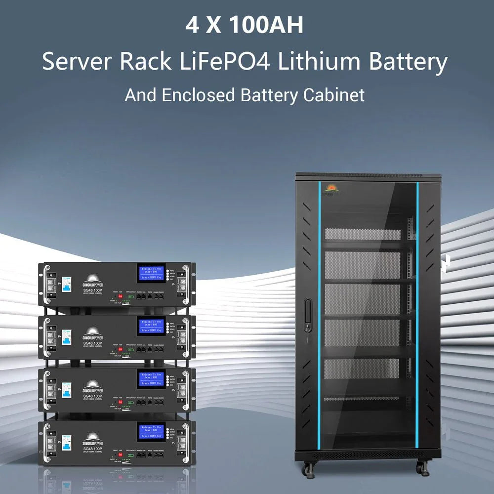 Off-Grid Solar Kit 10KW 48VDC 120V/240V LifePo4 20.48KWH Lithium Battery 12 X 450 Watts Solar Panels SGR-10K20E