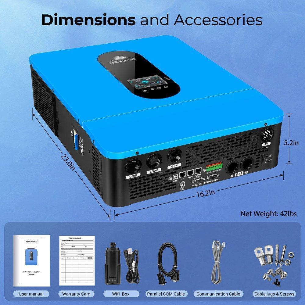 Sungold Power 13000W 48V Solar Charge Inverter Split Phase + Wifi Monitor (2 Units Parallel)