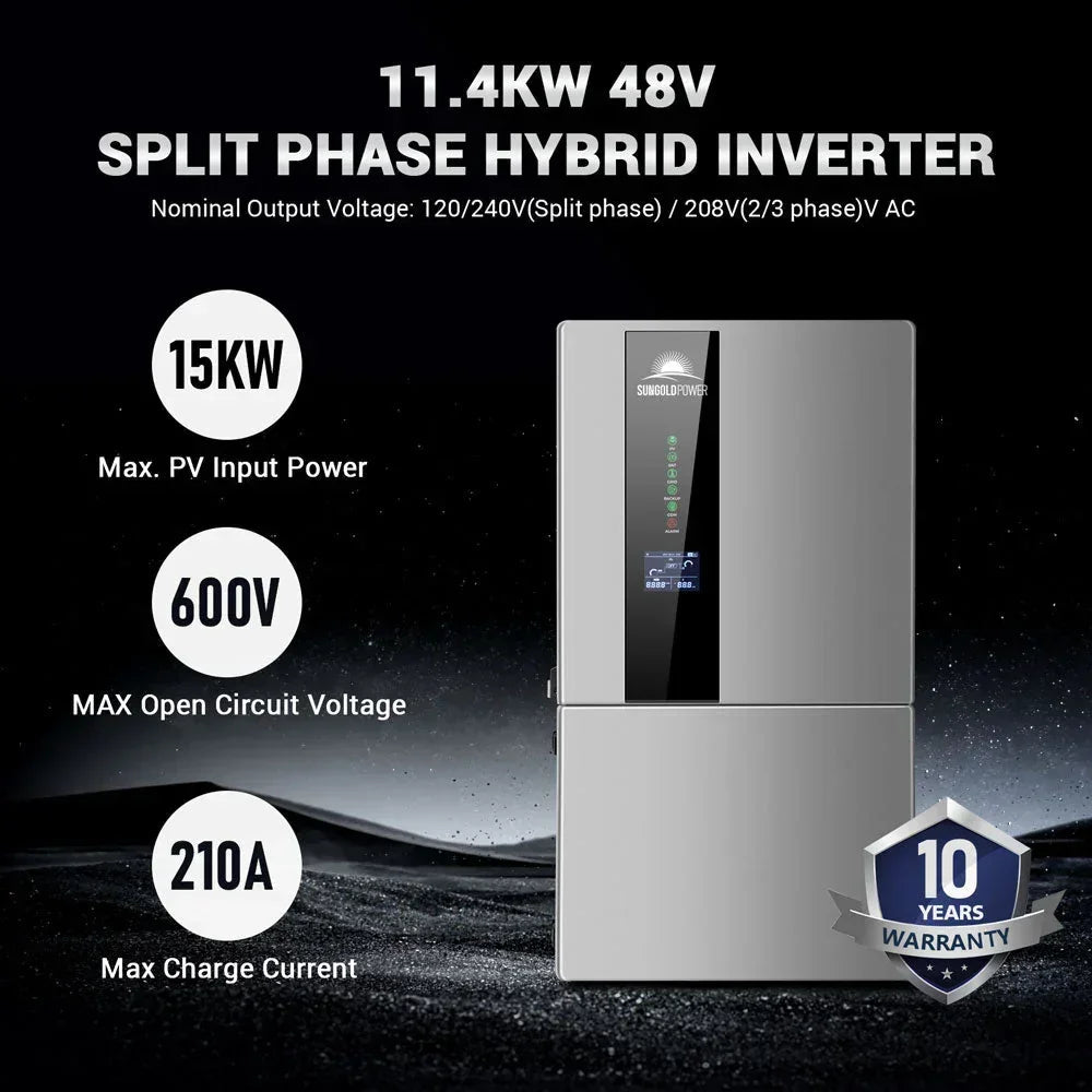 Sungold Power 11.4KW Hybrid Inverter 48V Split Phase SGN11.4KHB-48