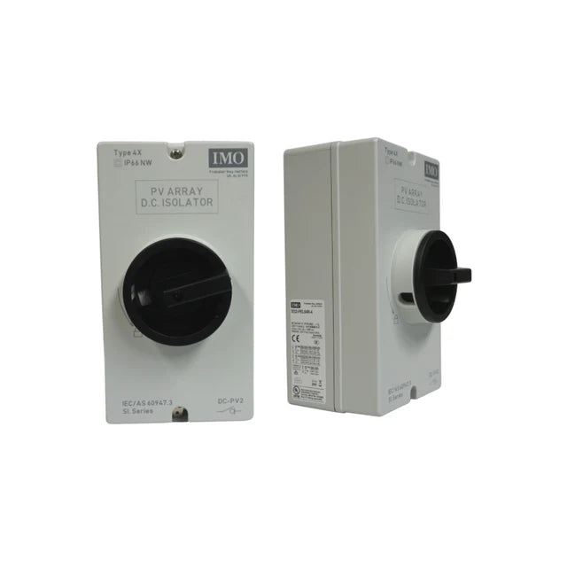 IMO DC Disconnect Rooftop Isolator Switch SI25-PEL64R-4 Max 25A 600Vdc NEMA 4X For DC Rooftop Solar Applications