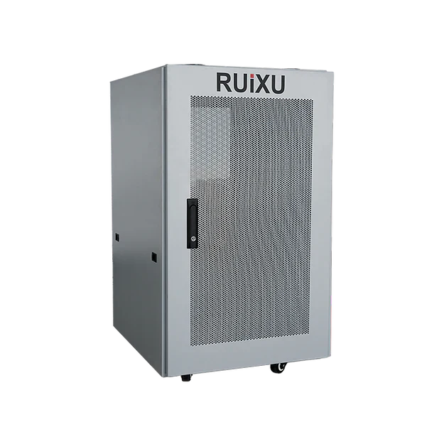 Ruixu 6 Slot Battery Cabinet Preassembled With Wheels And Busbar Included Lockable Front Door And Side Panels