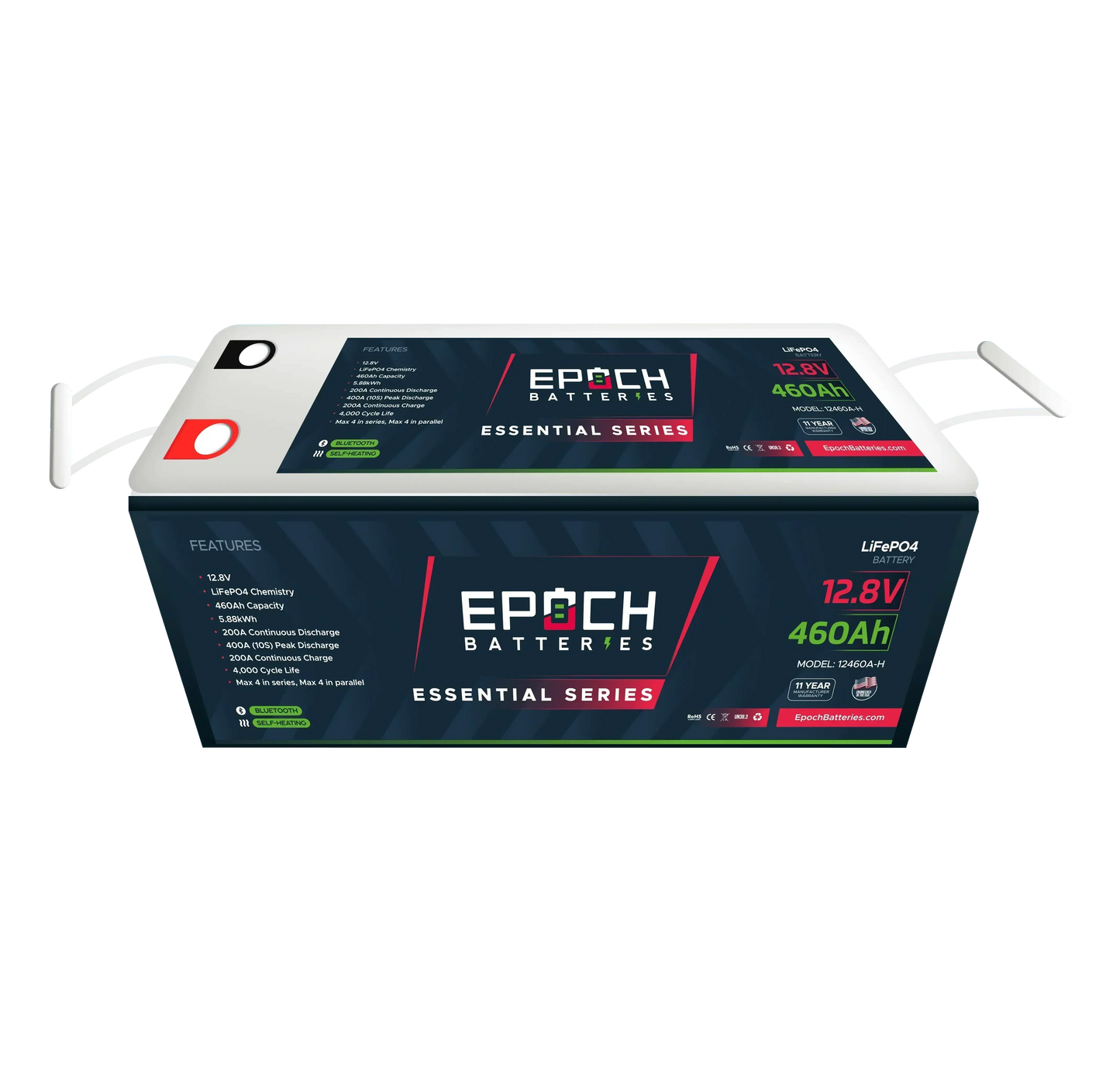 Epoch Batteries 12V 460Ah Essential Series - Bluetooth & Heated LiFePO4 Battery