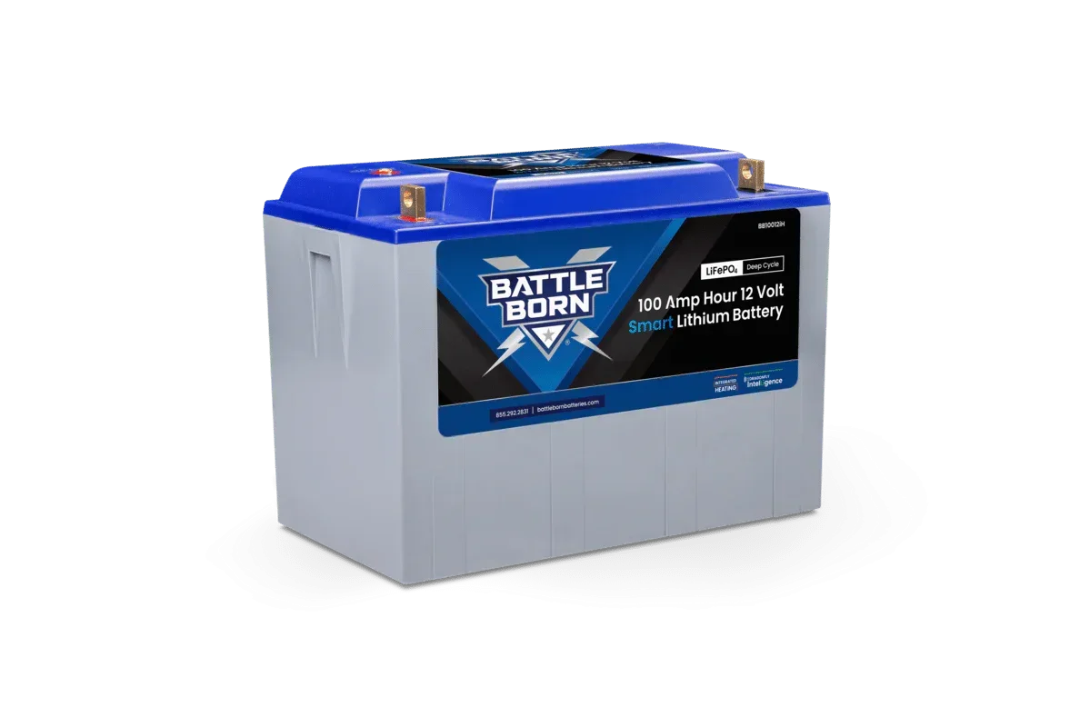 Battle Born 100Ah 12V Smart Heated LiFePO4 Deep Cycle Battery Kit