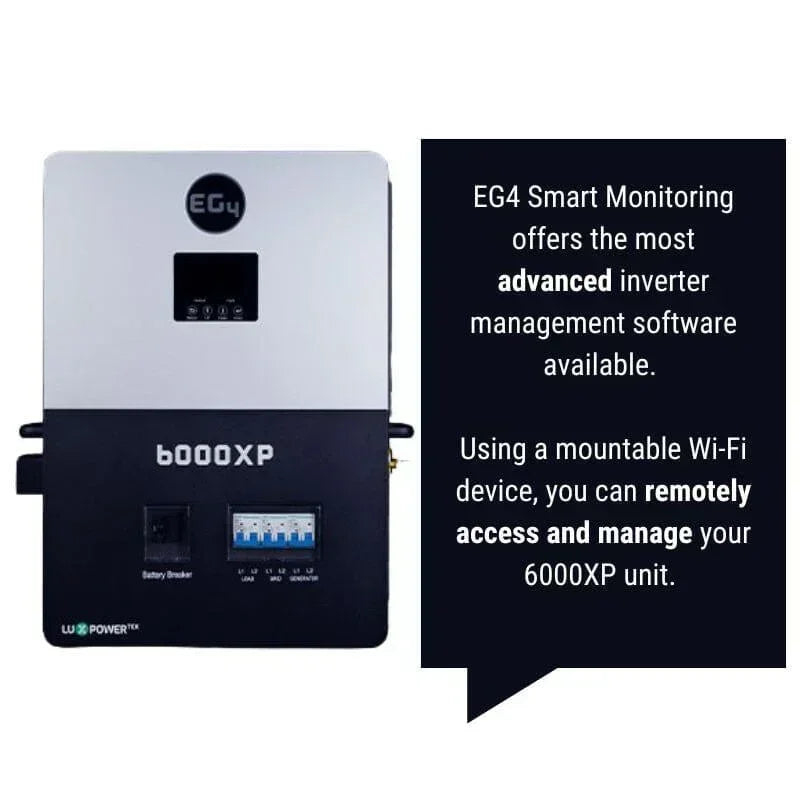 EG4 6K XP Off-Grid Inverter 6,000W Output | 48V 120/240V Split Phase | All-In-One Solar Inverter