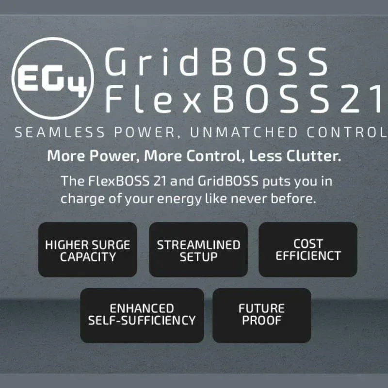 EG4 FlexBOSS21 16kw AC Hybrid Inverter | 48V Split Phase | 21kW PV Input