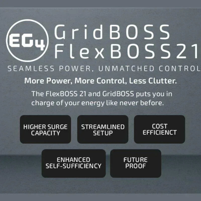 EG4 FlexBOSS21 16kw AC Hybrid Inverter | 48V Split Phase | 21kW PV Input