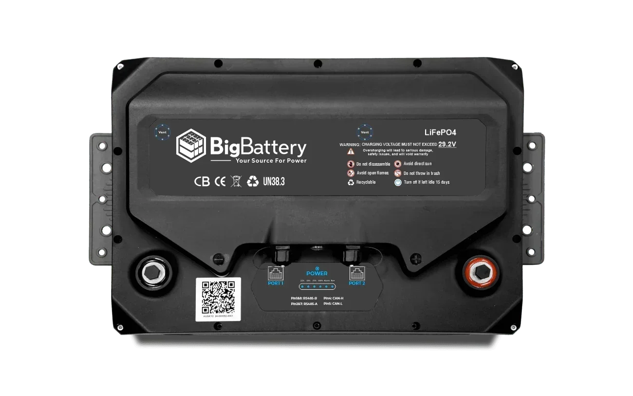 BigBattery 24V HUSKY 2 INV Lithium Battery 5.12kWh 200Ah | LiFePO4 | Inverter Comms | RV | Off-Grid | Marine Battery