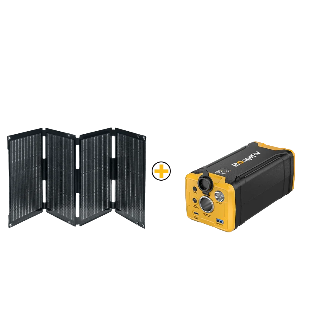 BougeRV 50W Fiberglass Flexible Portable Solar Panel