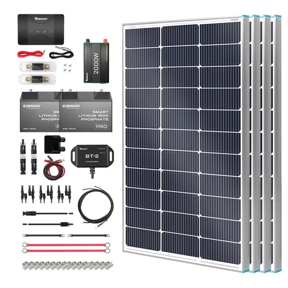 Renogy Customizable RV Solar Kit 400W 12V | DC-DC Battery Charger with MPPT
