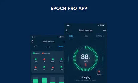 Epoch Batteries 12V 50Ah (0.64kWh) Essential Series - Bluetooth LiFePO4 Battery