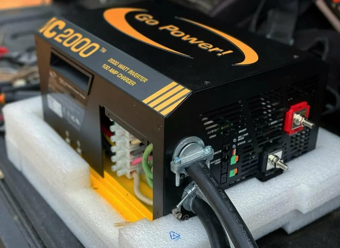 Go Power! 2000W Pure Sine Wave Inverter/Charger - GP-IC-2000-12-PKG