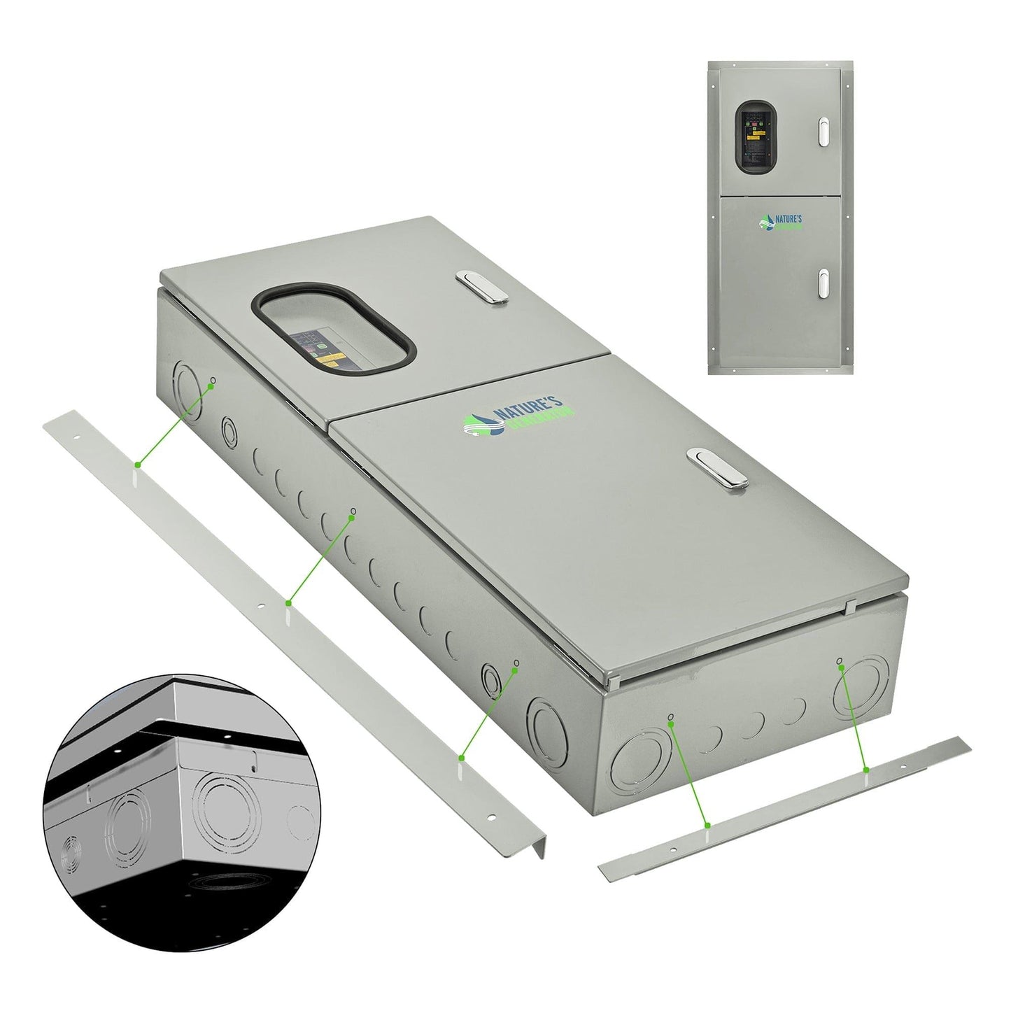Nature's Generator 125A Automatic Transfer Switch Flush Mount for Wall Recessed Installation