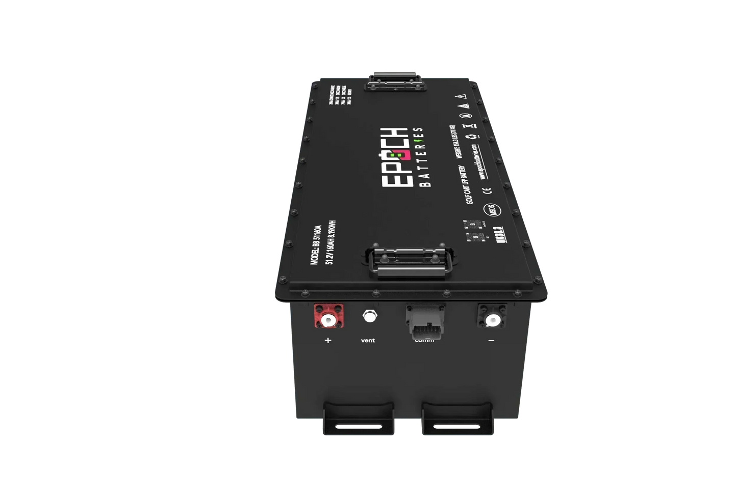 Epoch Batteries 48V 160Ah - LiMax Series - Lithium (LiFePO4) Golf Cart Battery - Complete Kit