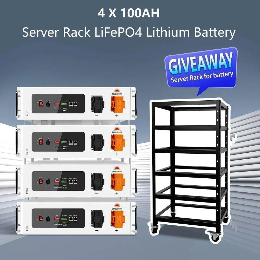 Off Grid Solar Kit 16KW 48VDC 120V/240V 25.6KWH LITHIUM BATTERY 32 X 415 Watts Solar Panels SGR-16K25E