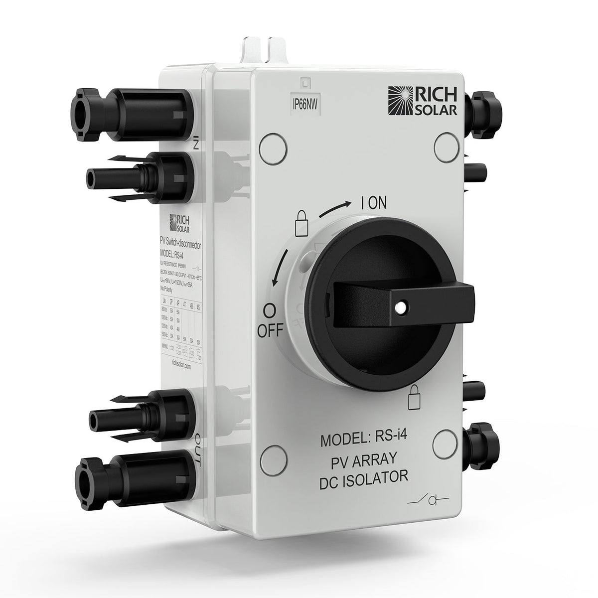 Solar PV DC Quick Disconnect Switch