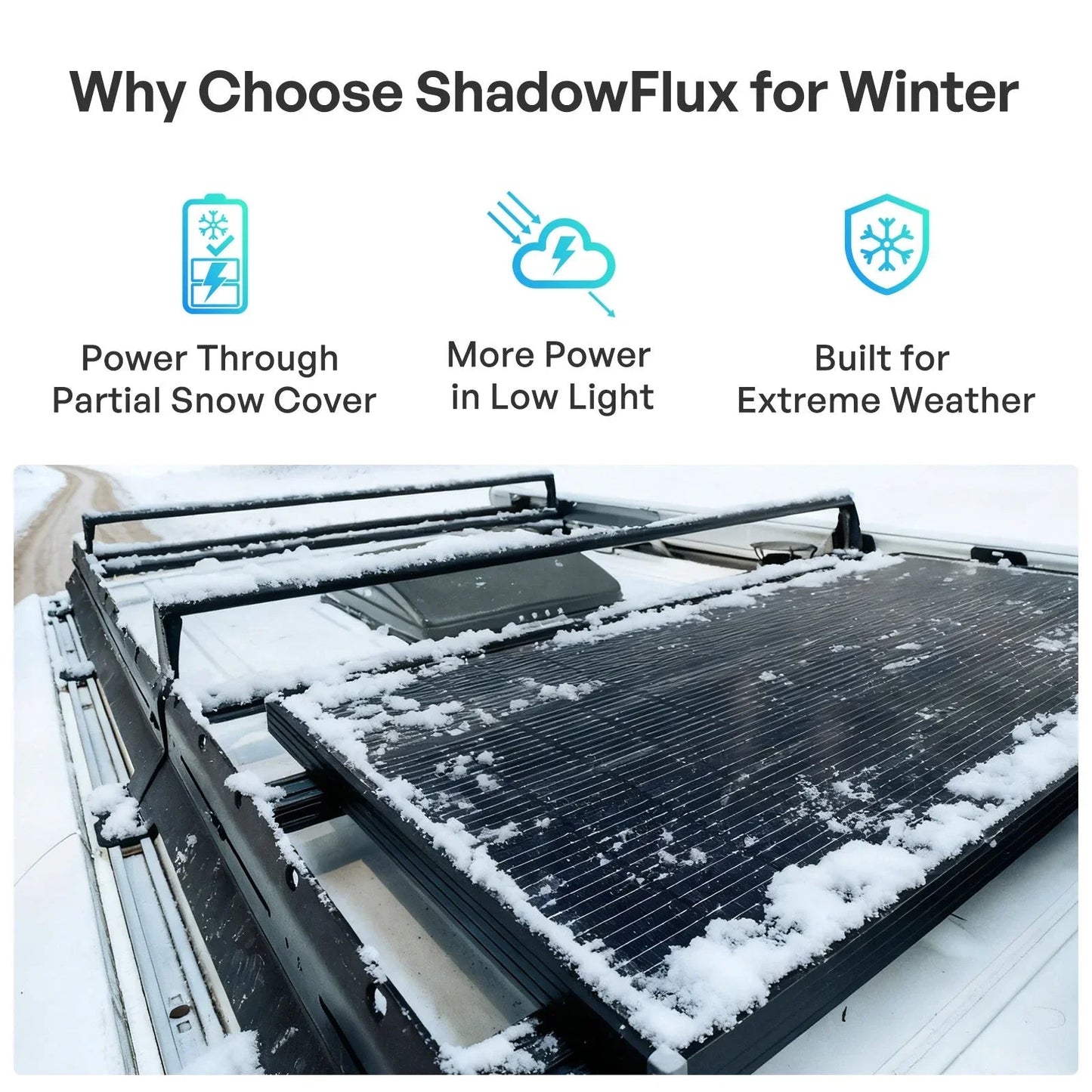 Renogy ShadowFlux N-Type Anti-Shading 200W 120W Solar Panel