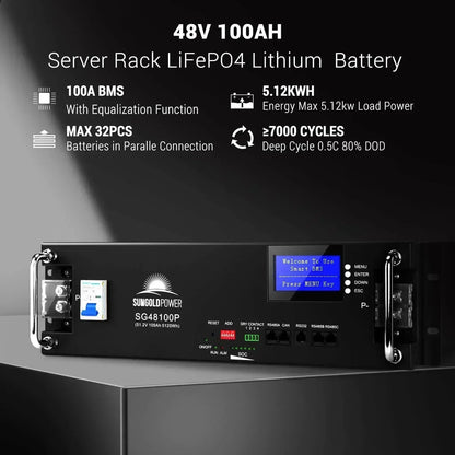 Off Grid Solar Kit 20Kw 48VDC 120v/240v 30.72kwh Lithium Battery 32 X 450 Watts Solar Panels SGR-20K30E