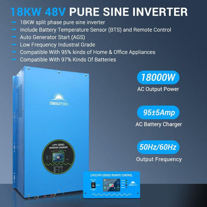 Sungold Power 18KW 48V Split Phase Pure Sine Wave inverter Charger