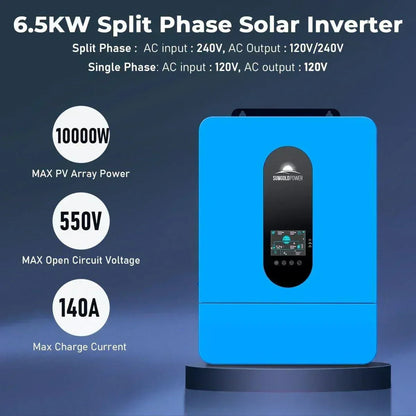 Off-Grid Solar Kit 13000W 48VDC 120V/240V 20.48KWH Lithium Battery 14 X 415 Watts Solar Panels SGR-13KM