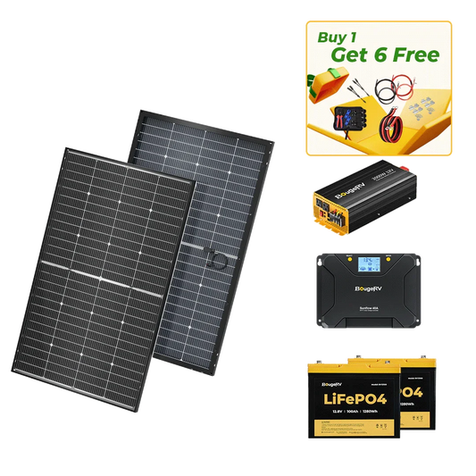 BougeRV 12V 400 Watt Rigid Solar System Kit