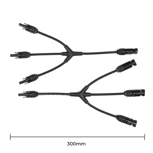 Solar Connectors M Branch Parallel Adapter Cable MMMF+FFFM Pair