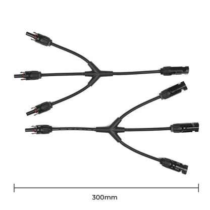 Solar Connectors M Branch Parallel Adapter Cable MMMF+FFFM Pair