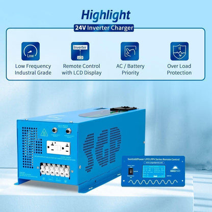 Sungold Power 3000W DC 24V Pure Sine Wave Inverter With Charger