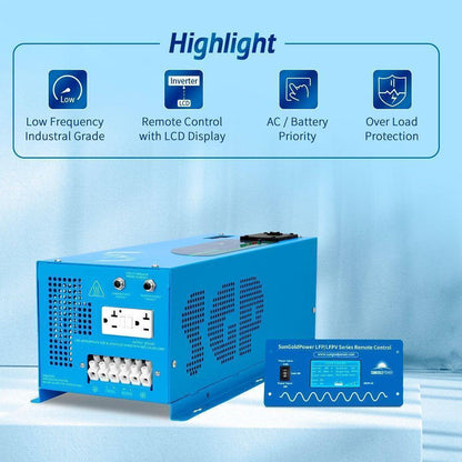 Sungold Power 2000W DC 12V Pure Sine Wave Inverter With Charger