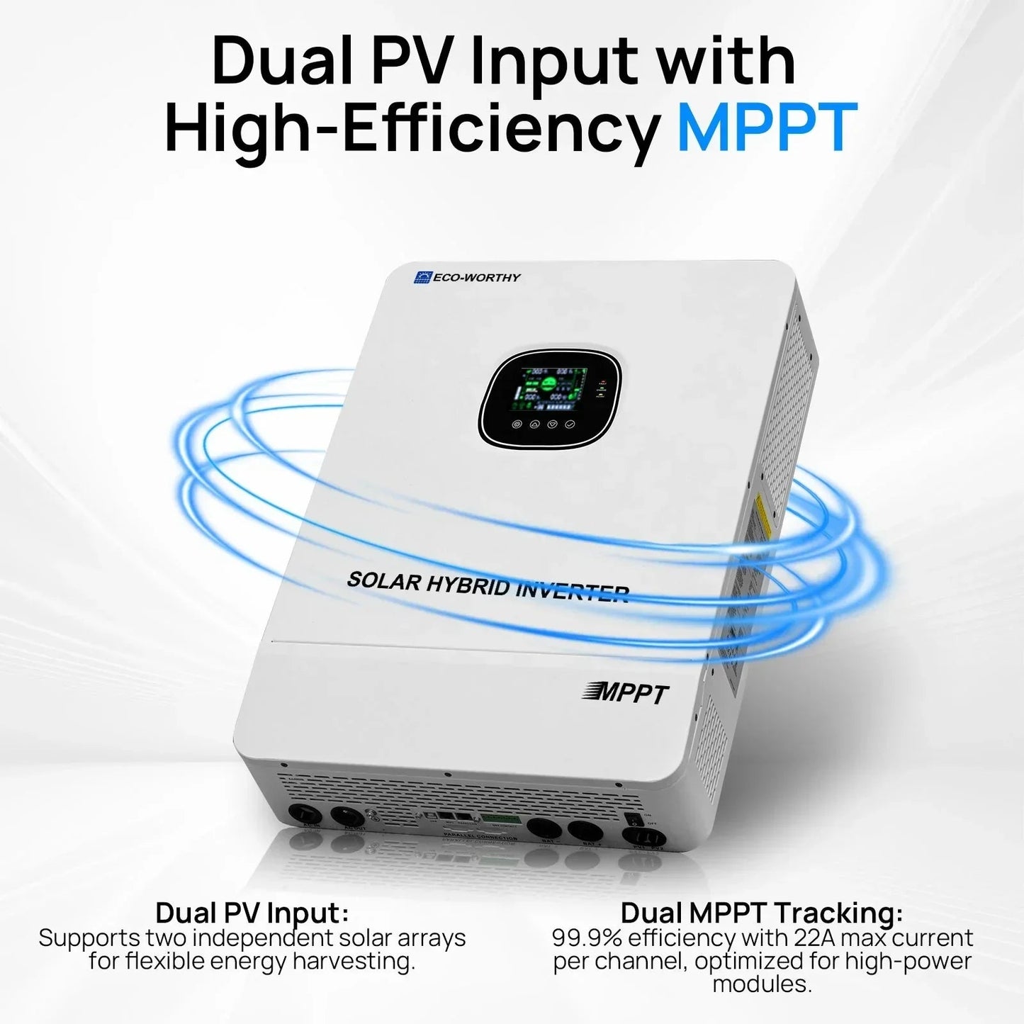 Eco-Worthy 10000W Solar Off-grid Split-phase AIO Inverter | 48Vdc to 120Vac/240Vac | 10000W@500V PV Input | UL 1741