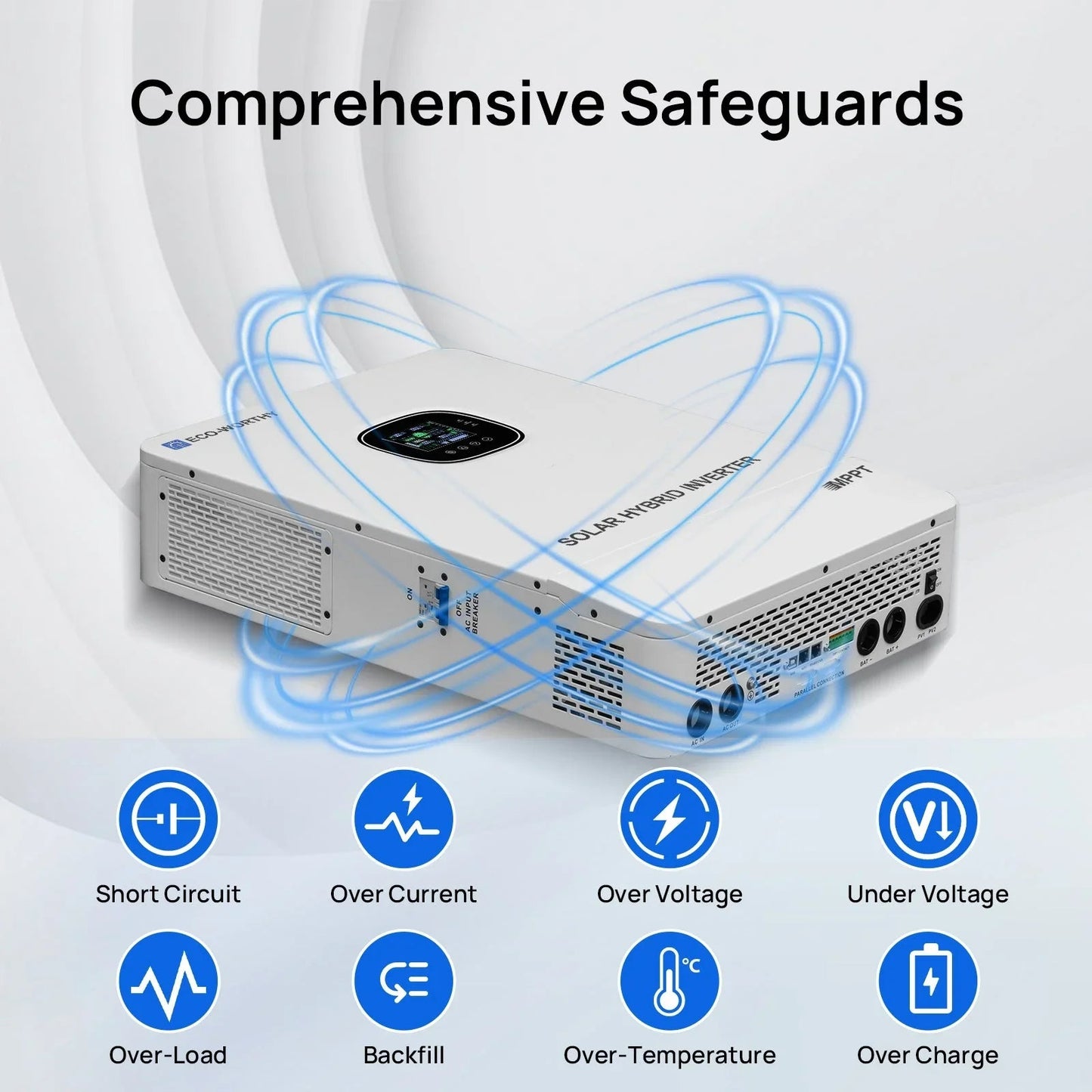 Eco-Worthy 10000W Solar Off-grid Split-phase AIO Inverter | 48Vdc to 120Vac/240Vac | 10000W@500V PV Input | UL 1741
