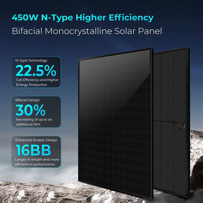 Off-Grid Solar Kit 13000W 48VDC 120V/240V LiFePO4 20.48KWH Lithium Battery 14 X 450 Watts Solar Panels SGR-13KM
