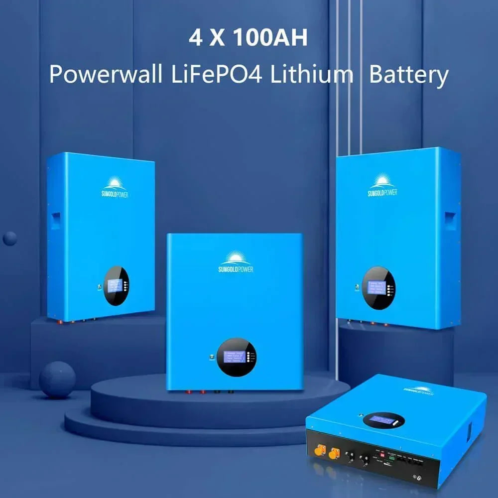 Off Grid Solar Kit 10 X 550 Watts Solar Panels 4 X 5.12KWh Powerwall Lithium Battery 10KW Solar Inverter 48vdc 120v/240v SGM-10K20