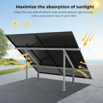 Sungold Power Modular & Expandable Ground Mount Brackets for 2× 400W–590W Solar Panels