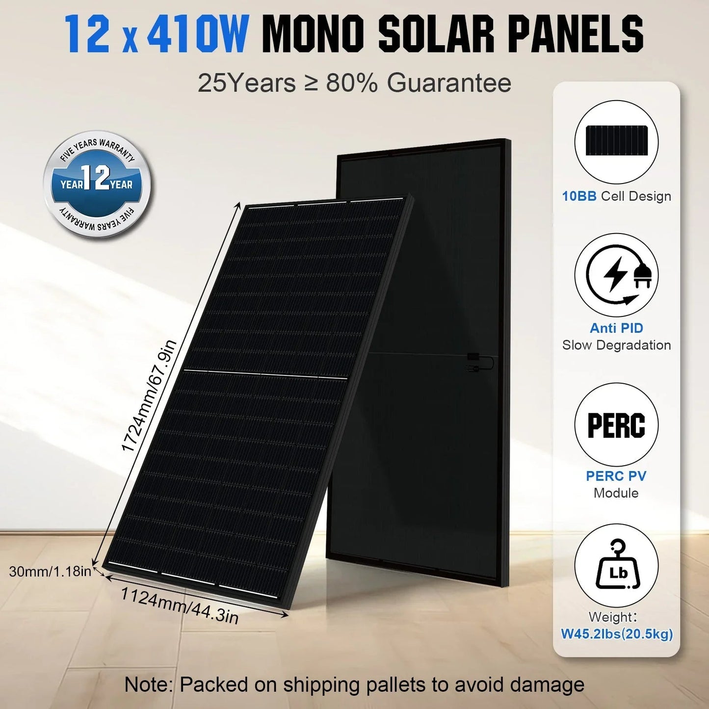 Eco-Worthy 10kw Complete Off-Grid Solar Power System |20.48kWh/61.44kWh Battery | 10000W 120/240V | 4920W/14760W PV