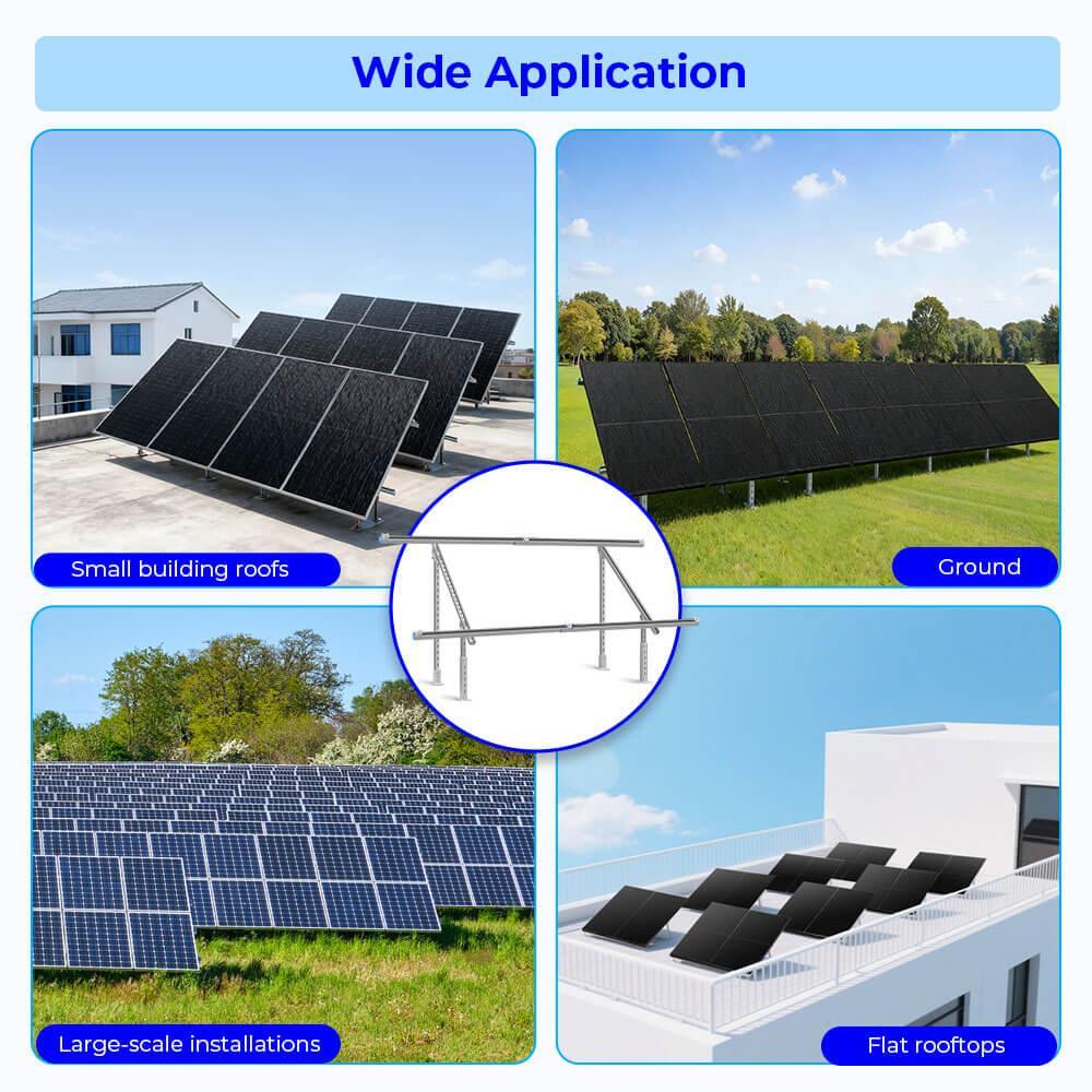 Sungold Power Modular & Expandable Ground Mount Brackets for 2× 400W–590W Solar Panels