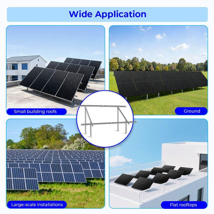 Sungold Power Modular & Expandable Ground Mount Brackets for 2× 400W–590W Solar Panels