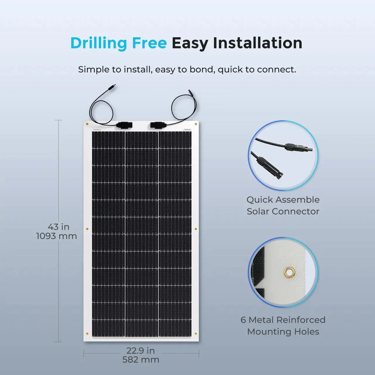 Renogy Flexible 100W 12V Monocrystalline Solar Panel