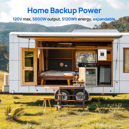 ECO-WORTHY 20.48KWh/30.72KWh Home Backup Power With 48V 100Ah LiFePO4 And 10000W 48V Off-Grid Inverter