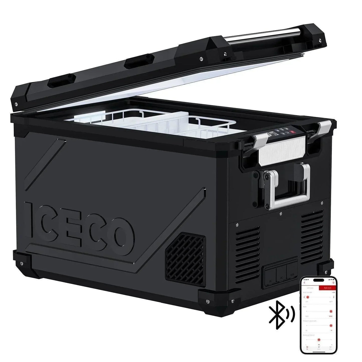 ICECO APL55 58QT Dual Zone 12 Volt Fridge Refrigerator + Magnetic Battery