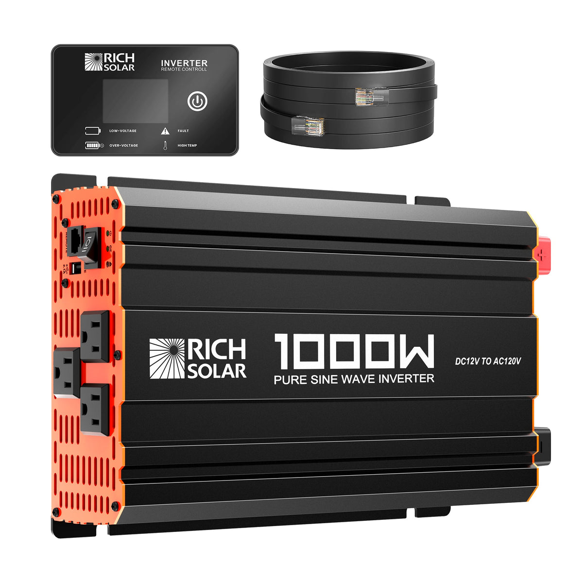 NOVA PURE 1K | 1000 Watt (1kW) 12 Volt Industrial Pure Sine Wave Inverter