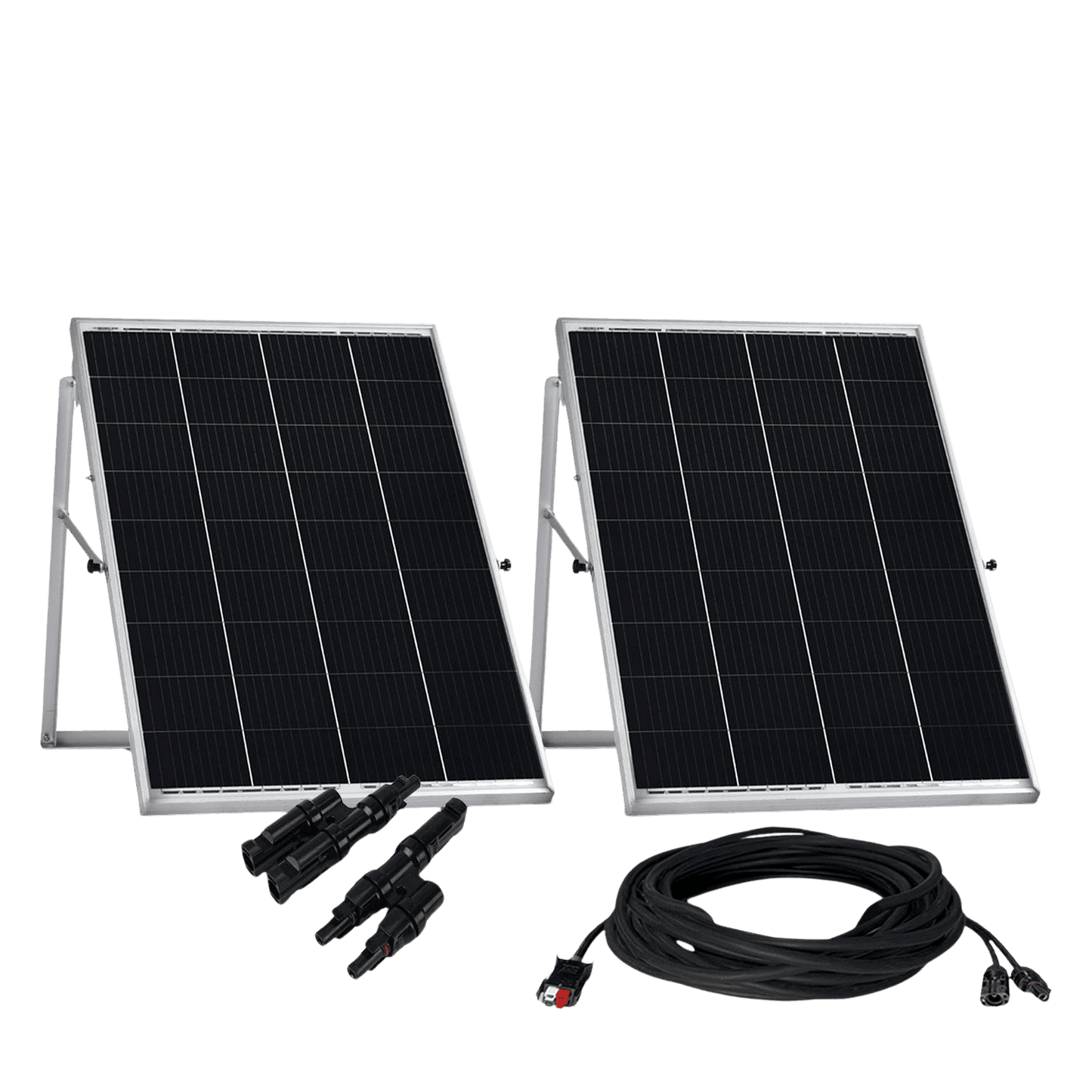 Renogy 200W Mono Solar Panels Kit 2x100W With MC4 Cable Kickstand For Solar Power Generation