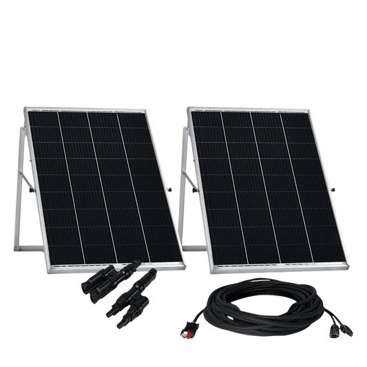 Renogy 200W Mono Solar Panels Kit 2x100W With MC4 Cable Kickstand For Solar Power Generation
