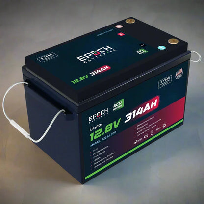 Epoch Batteries 12V 100Ah (1.28kWh) - Eco Series LiFePO4 Battery