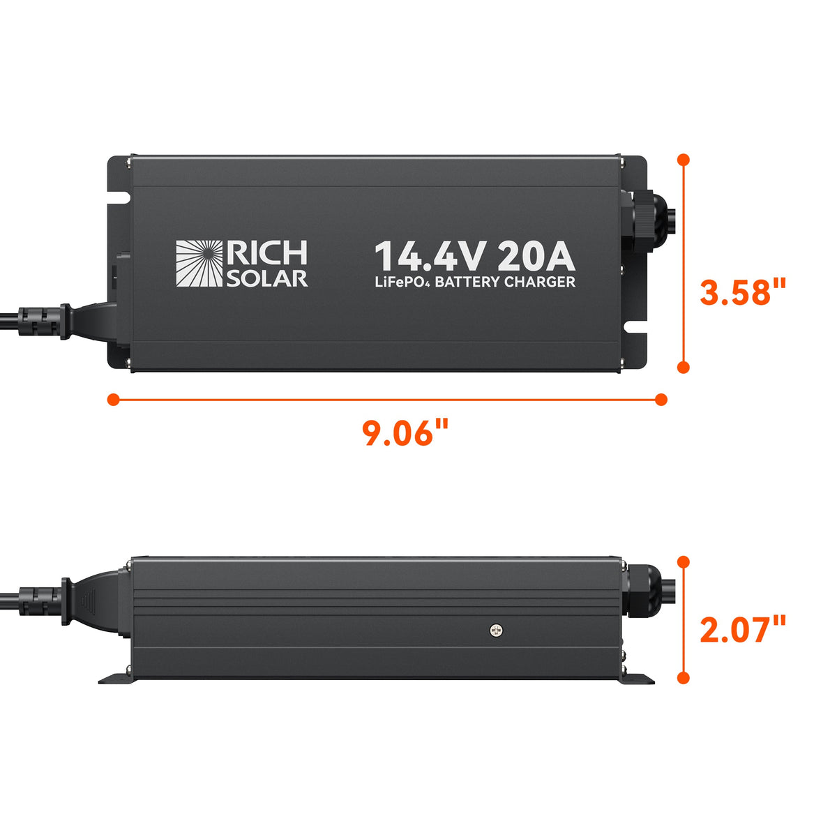 12V(14.6V) 20A | 100-240VAC | 12V LiFePO4 Battery Charger