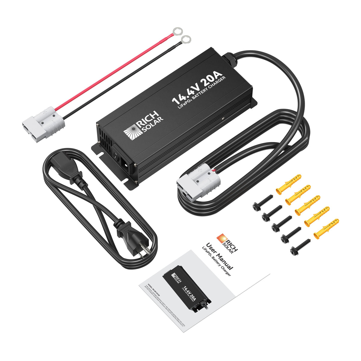 12V(14.6V) 20A | 100-240VAC | 12V LiFePO4 Battery Charger