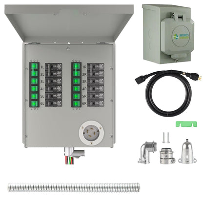 Reliance Controls 12-Circuit 120/240V 30A Non-Automatic Transfer Switch RXT12 Compatible with AFCI and GFCI Breakers