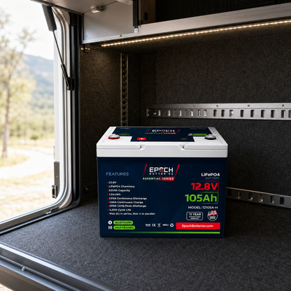 12V 105Ah Essential Series LiFePO4 Battery (1.34kWh)