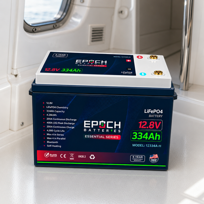 12V 334Ah Essential Series LiFePO4 Battery (4.28kWh)