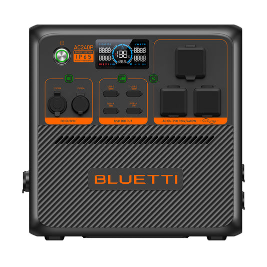BLUETTI AC240P Portable Power Station 2400W 1843Wh Backup Power