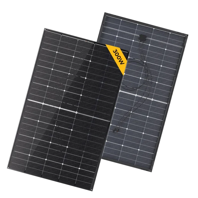 BougeRV 300 Watt N-Type Rigid Bifacial 16BB Mono Solar Panel